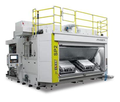 SP2-P: Horizontales Doppelspindel-Bearbeitungszentrum mit Palettenwechsler